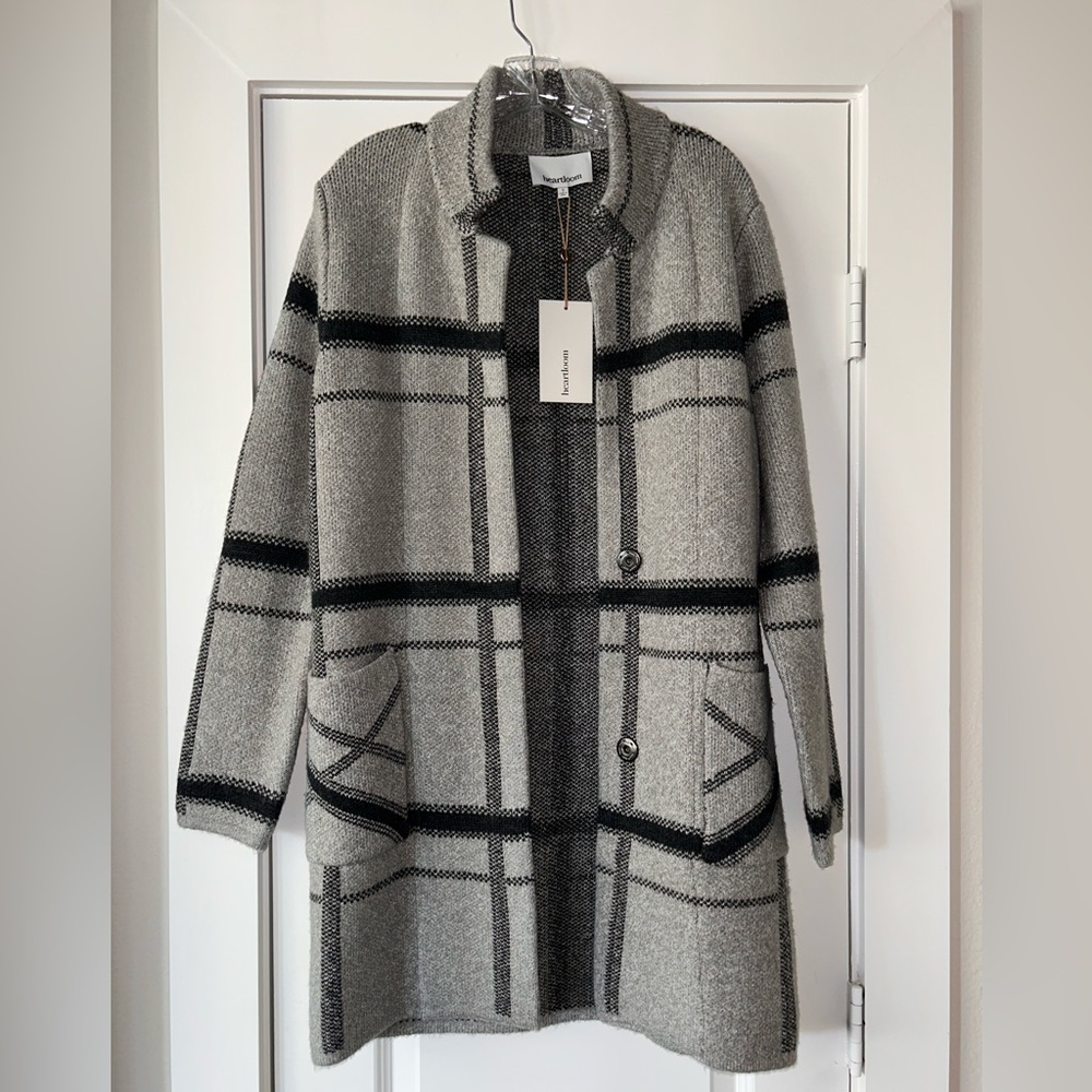NWT Heartloom Ezra Plaid Knit Jacket- Small